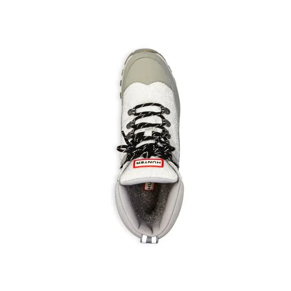 NEW Hunter Glitter Commando Boot Silver/Tundra Grey 7 M - Picture 4 of 5